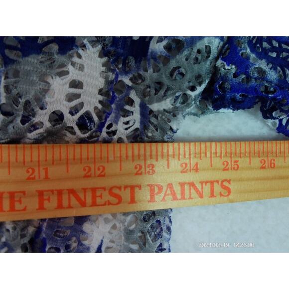 Chicos Weekends Size‎ 3 -Large 3/4 Sleeve Full Zip Jacket Women Purple Polyester - Picture 5 of 8